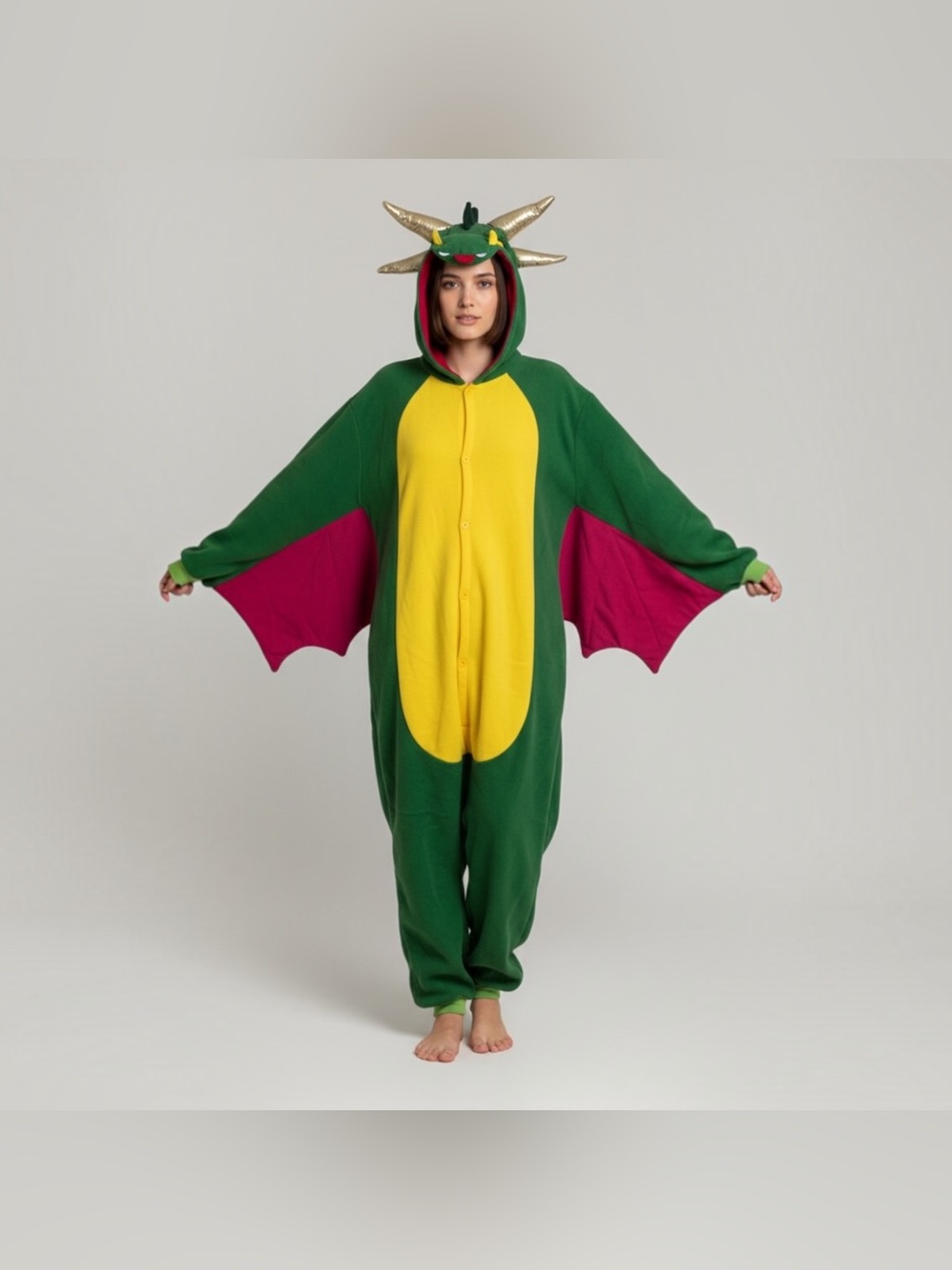 Spooktacular Creations Dragon Adult Unisex Size Small Halloween Costume Jumpsuit